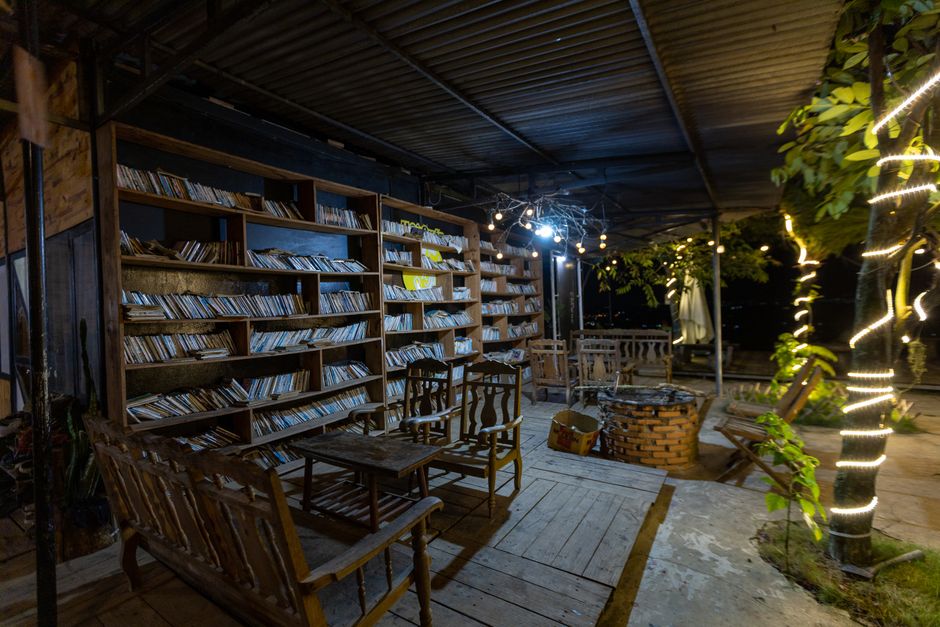 String-Light Corner using renter-friendly details — home · Garden & Outdoor