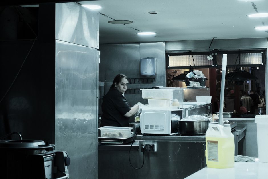 Kitchen Closing Shift during a screen break — wellness · Evening Routines