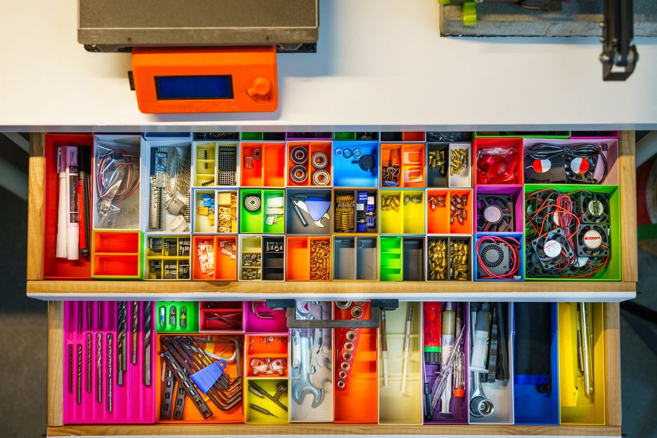 Drawer Organizer with a gallery-style arrangement — home · Kitchens
