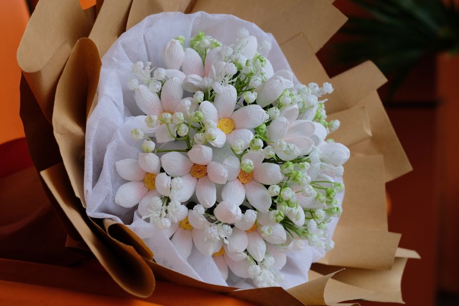 Paper Flower Bouquet with a simple stencil — diy-creativity · Crafts