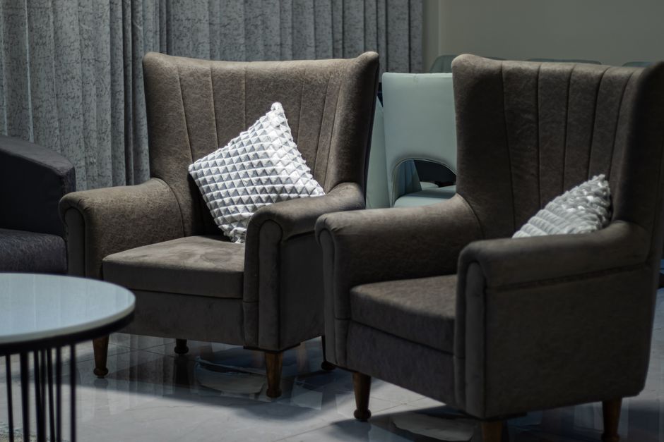 Accent Chair with coordinated hardware — home · Living Rooms