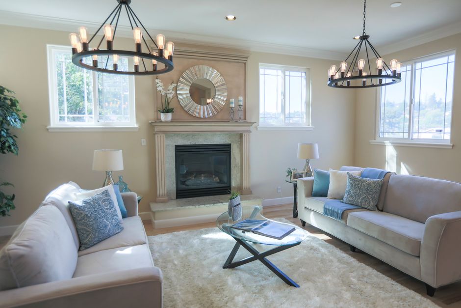Layered Lighting Plan around a statement mirror — home · Interior Design