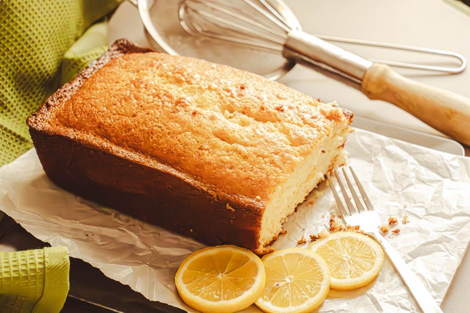 Lemon Loaf with chocolate chunks — food · Baking