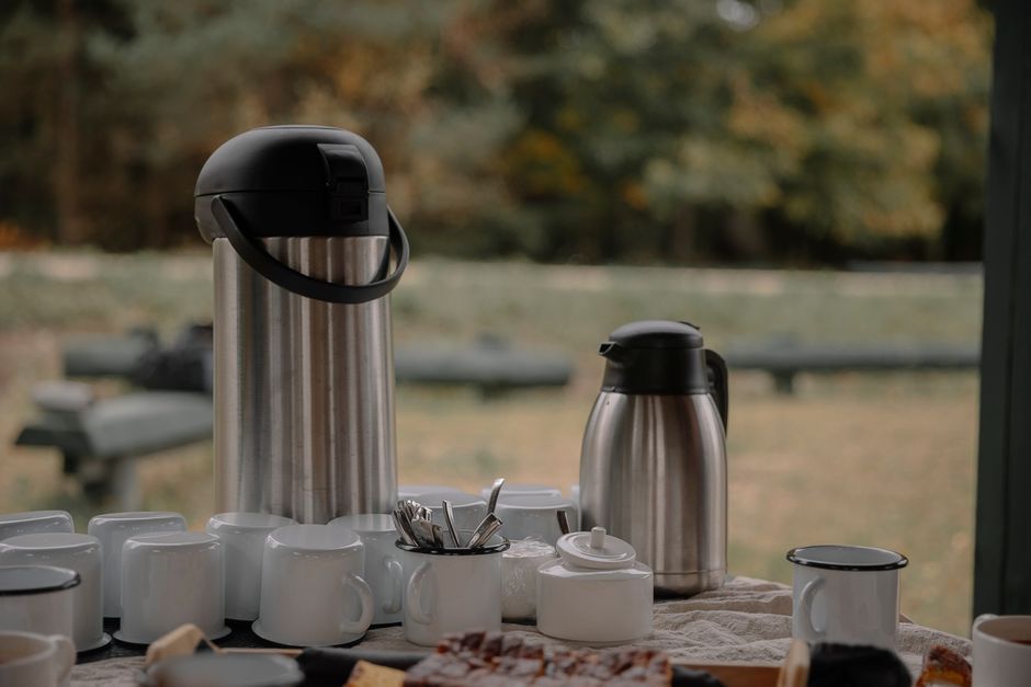 Coffee Station with a gallery-style arrangement — home · Kitchens