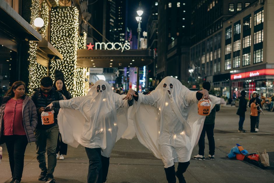 Ghost Garland around a dessert-first menu — celebrations · Halloween