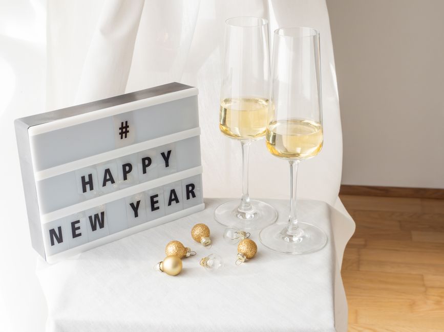 table new year's around a handmade centerpiece — celebrations · New Year's