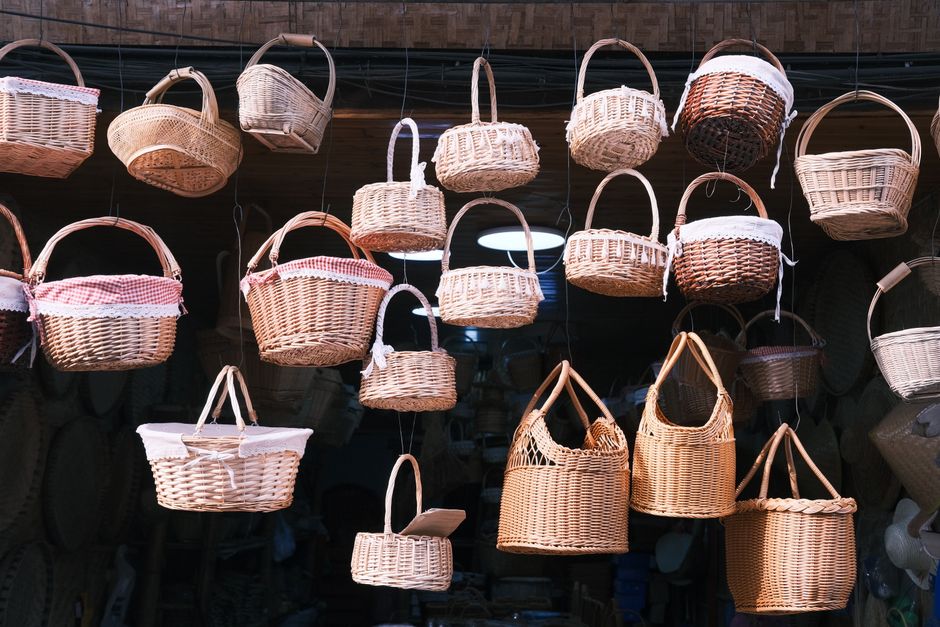 Woven Basket with a gallery-wall moment — home · Home Decor