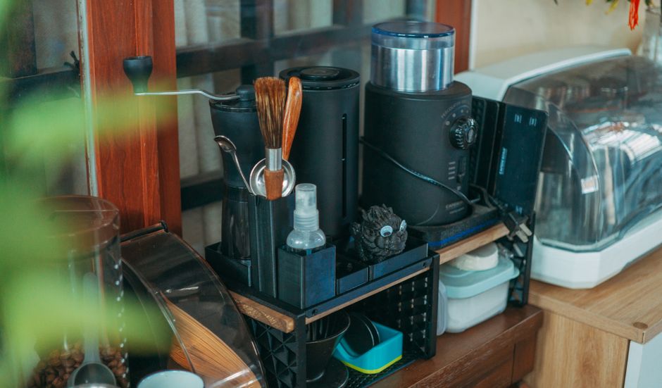 Coffee Station with a space-saving arrangement — home · Kitchens