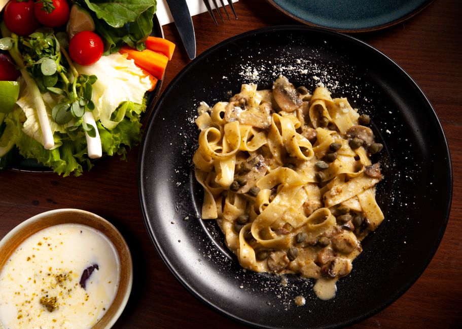 Pasta Night Spread for projects making scratch — food · Food & Hosting