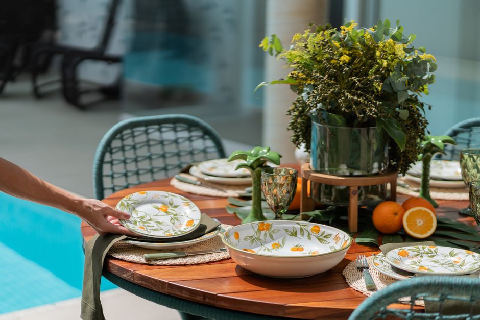 Backyard Brunch around a handmade centerpiece — celebrations · Birthdays