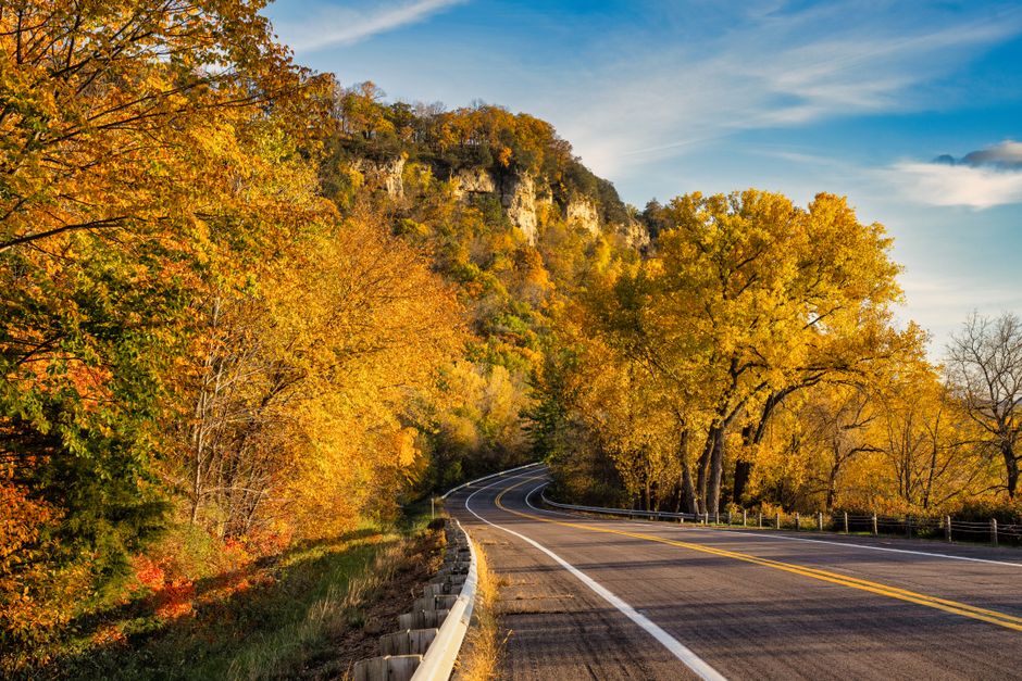 Scenic Byway with a sunset finish — travel · Road Trips