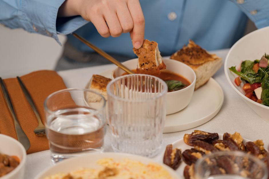Soup-and-Bread Table for guests different tastes — food · Food & Hosting
