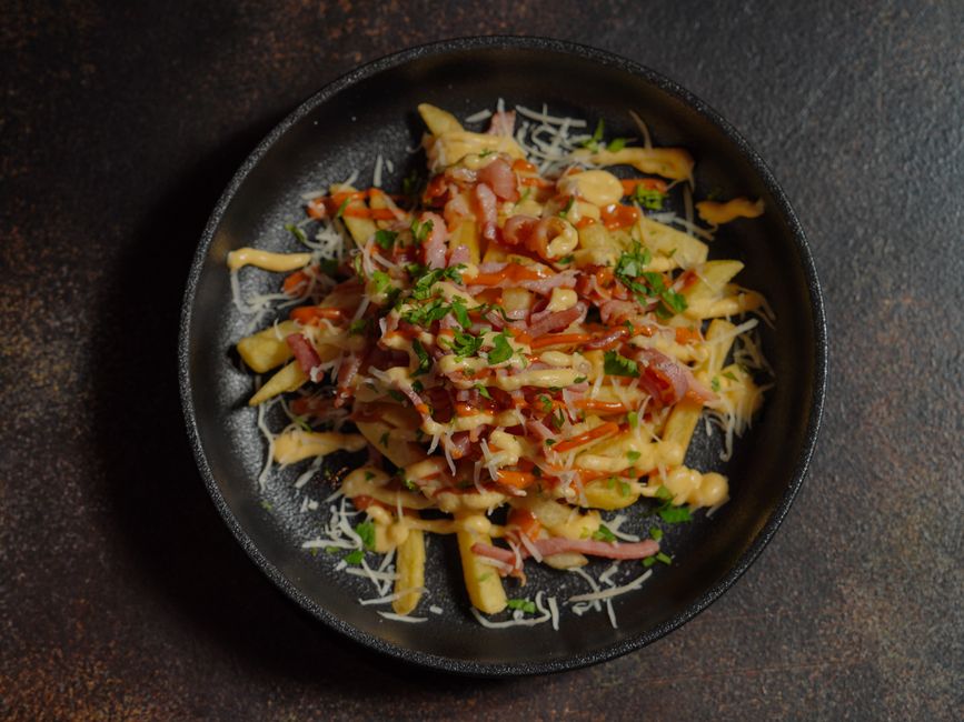Loaded Potato Bites with a crunchy topping — food · Party Food