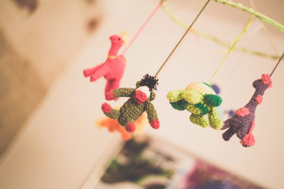 Nursery-Color Palette around a handmade centerpiece — celebrations · Baby Showers