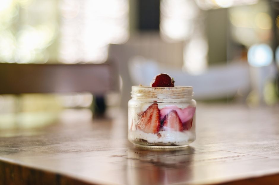 Berry Yogurt Parfait with a warm fruit topping — food · Breakfast & Brunch
