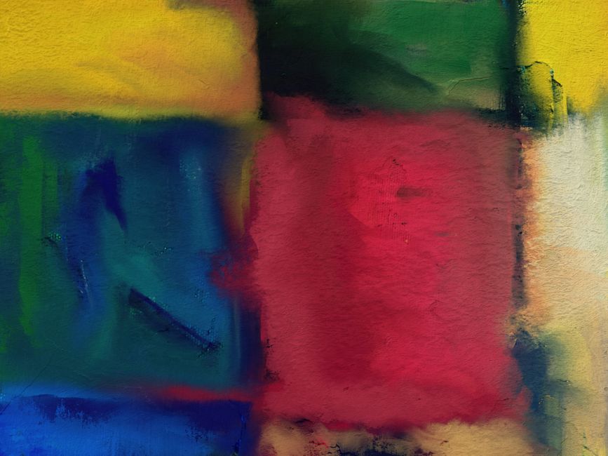 Geometric Color Field — watercolor sky wash using fabric scraps — diy-creativity · Art & Painting