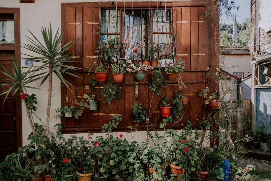 Vertical Planter using mixed wood tones — home · Garden & Outdoor