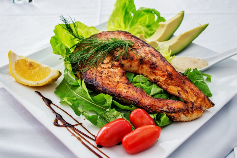 Lemon Herb Salmon with lemon-herb sauce — food · Dinner Ideas