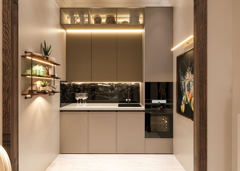 Open Shelving for a small footprint — home · Kitchens