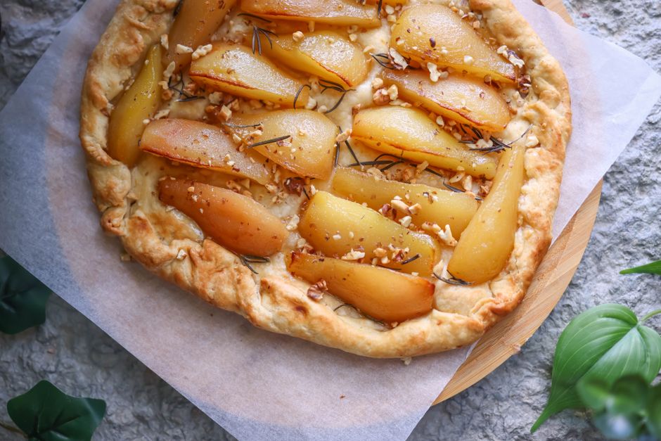 Cherry Almond Galette for pretty dessert spread — food · Desserts