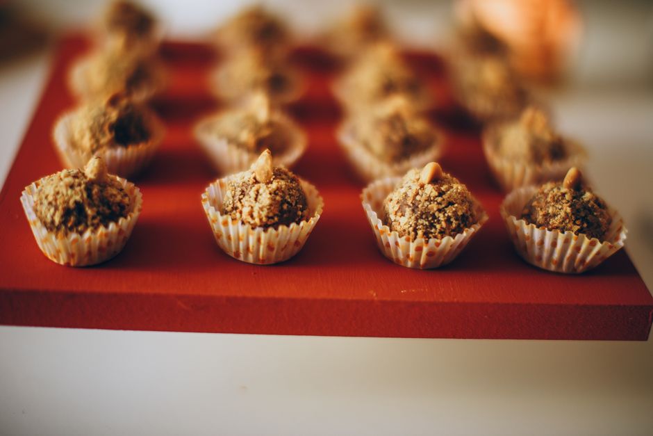 Baked Falafel Bites for a potluck table — food · Party Food
