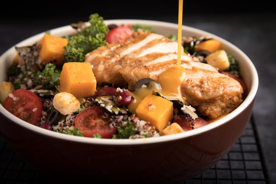 Honey Mustard Chicken — black bean tacos with tomato basil relish — food · Dinner Ideas