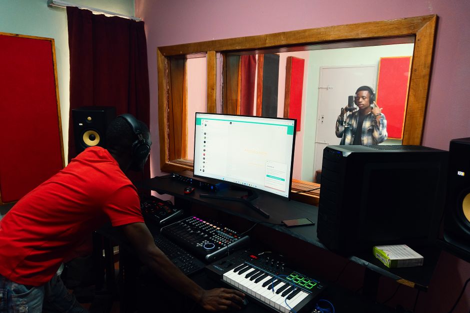 Instrumental Work Set around a living-room setup — entertainment · Music
