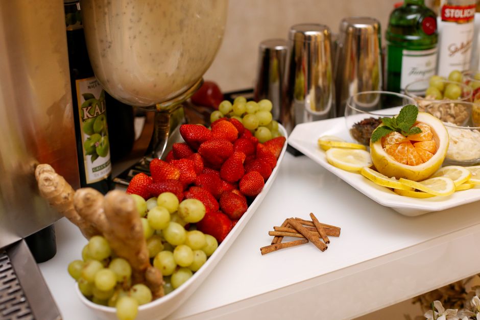 Water-And-Fruit Setup for a peaceful lunch break — wellness · Morning Routines