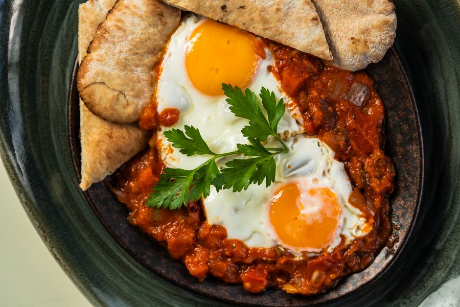 Shakshuka Skillet for toast brunch spread — food · Breakfast & Brunch