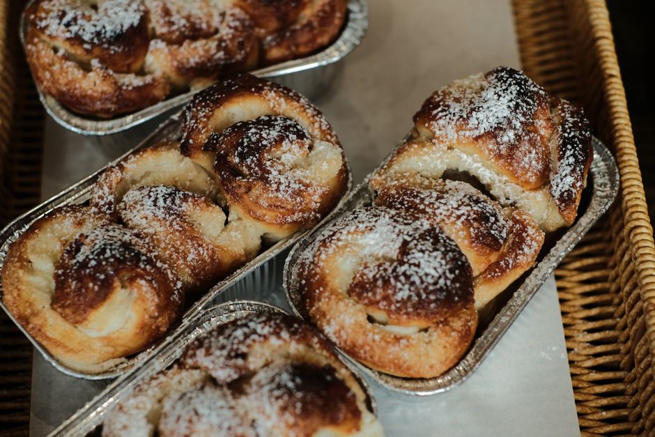 Cinnamon Roll Bites with cardamom — food · Baking