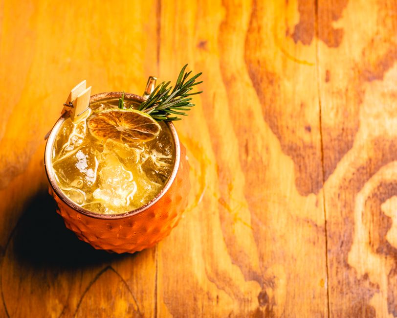 Rosemary Citrus Cooler with lime zest — food · Drinks
