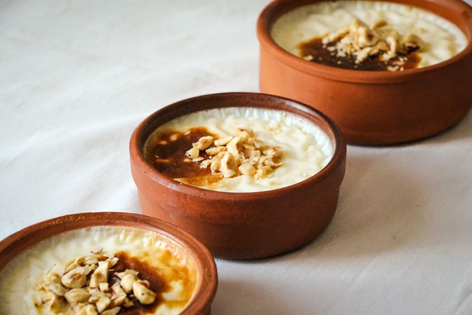 Pistachio Rice Pudding with honeyed nuts — food · Desserts