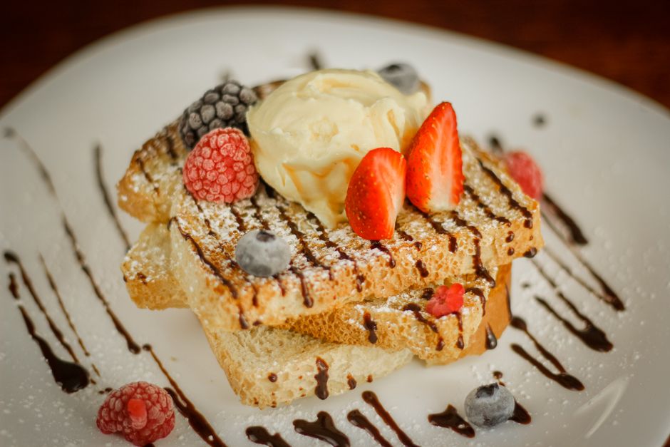 Ricotta Berry Toast with toasted almonds — food · Breakfast & Brunch