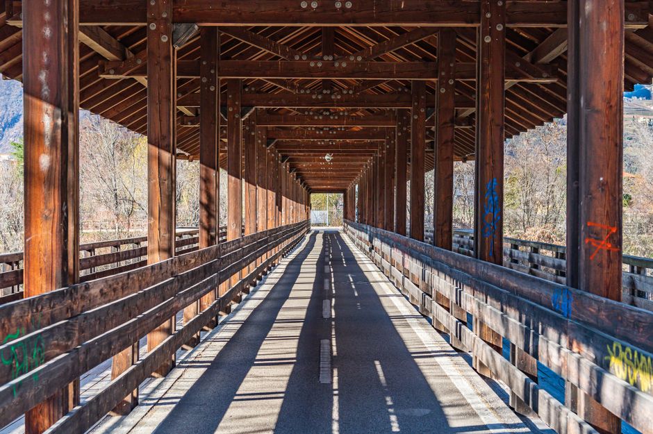 Covered Bridge near a public trail — travel · Road Trips