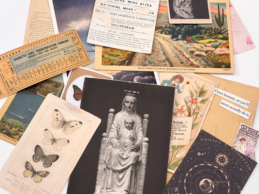 Collage Postcard with a layered-paper effect — diy-creativity · Crafts