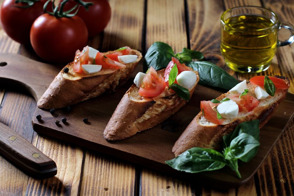 Tomato Basil Toast with a warm grain base — food · Lunch Ideas