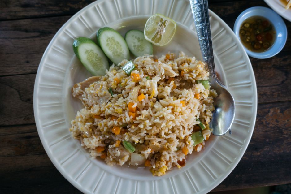Vegetable Fried Rice with a fresh garnish — food · Recipes
