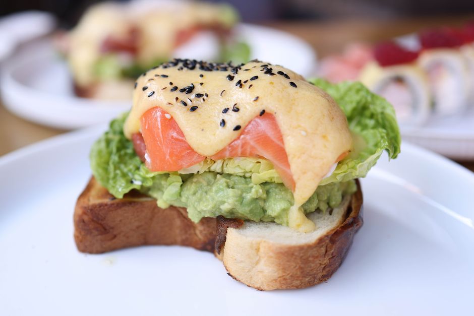 Smoked Salmon Toast with roasted tomatoes — food · Breakfast & Brunch