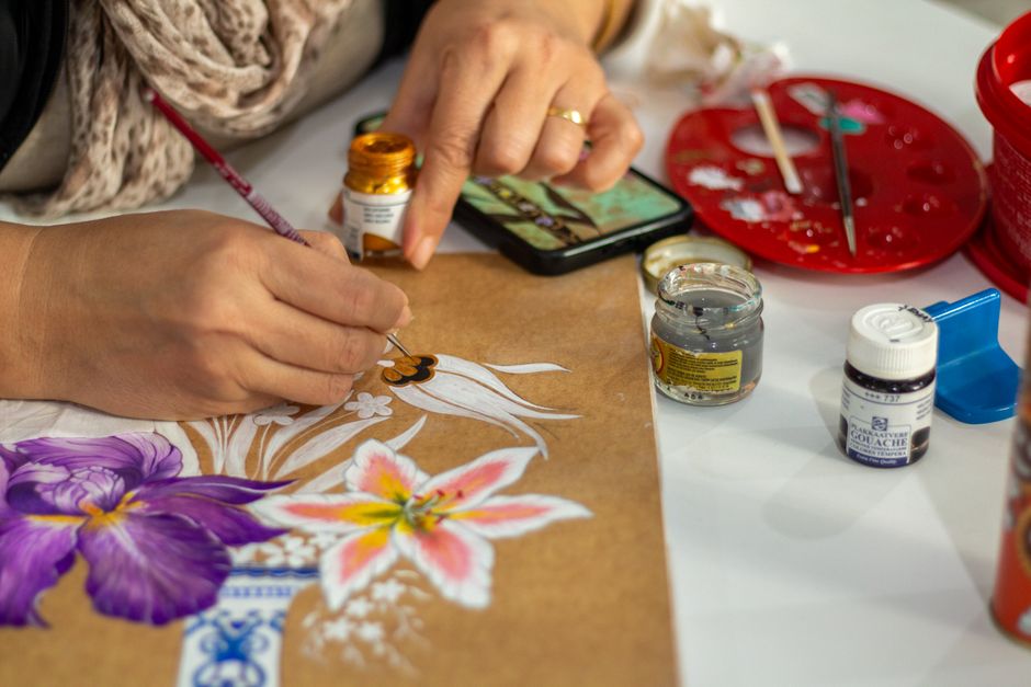 Miniature Gouache Garden for learning new technique — diy-creativity · Art & Painting