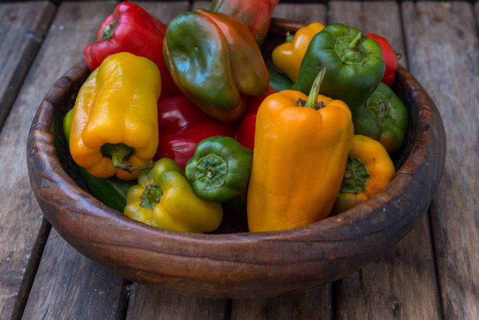 Stuffed Bell Peppers with lemon-herb sauce — food · Dinner Ideas