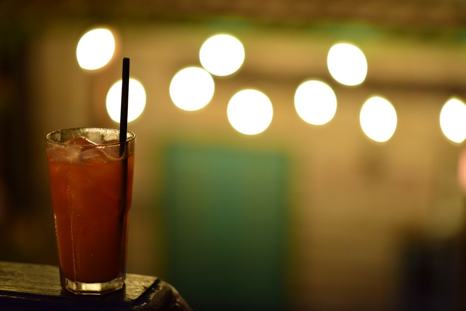 Hibiscus Iced Tea with cinnamon cold foam — food · Drinks