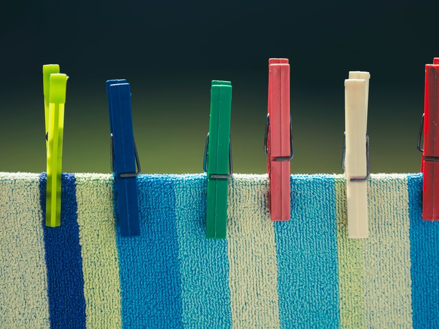 Painted Peg Rail with a compact footprint — home · DIY