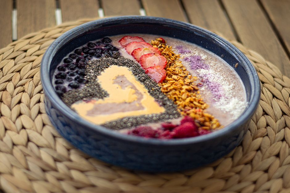 Strawberry Chia Pudding with berry compote — food · Breakfast & Brunch