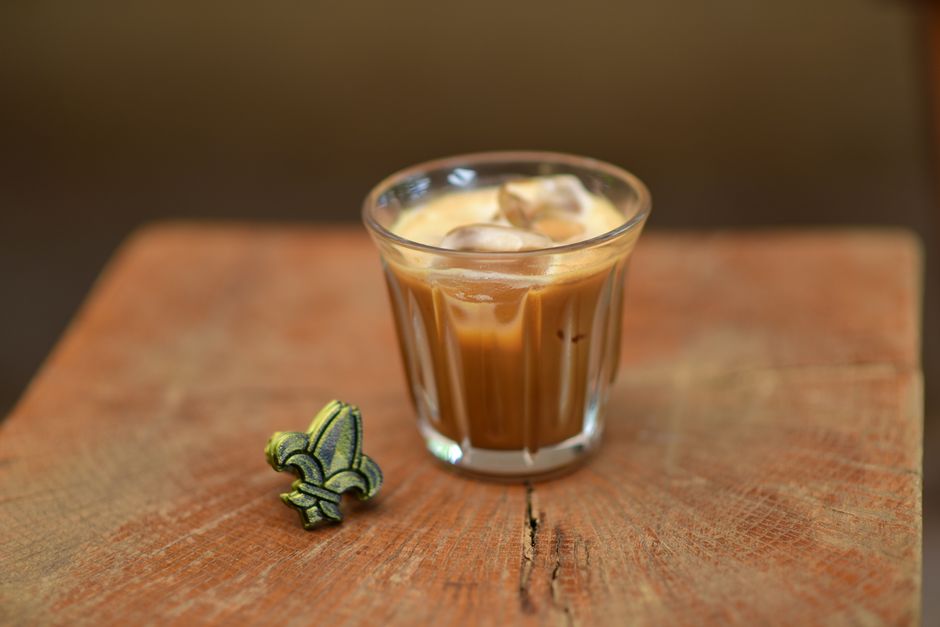 Cardamom Iced Coffee with cinnamon cold foam — food · Drinks