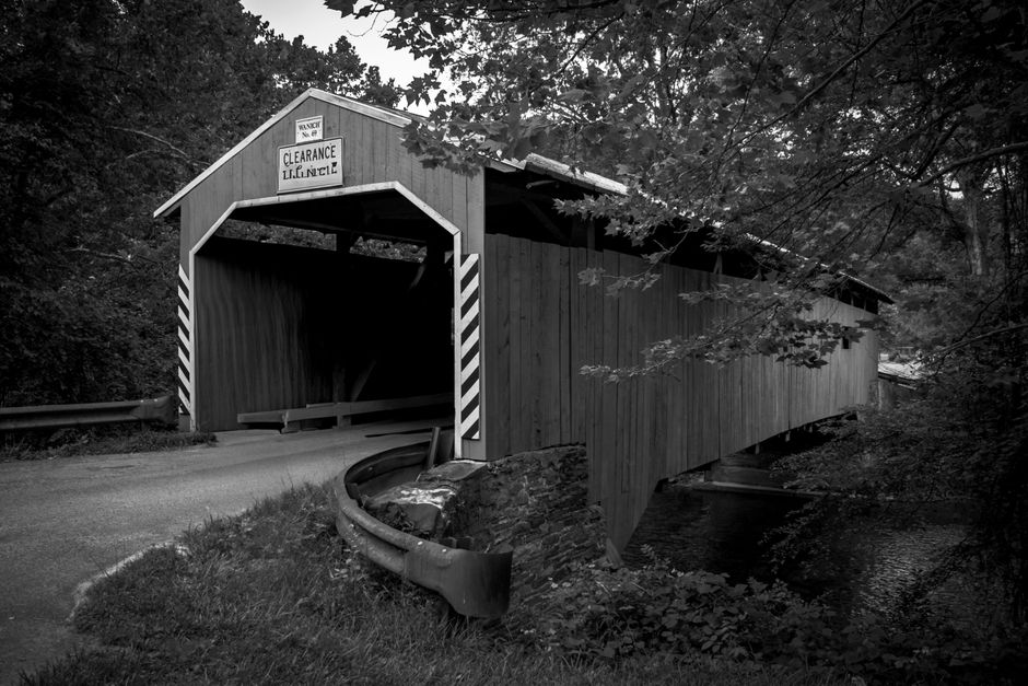 Covered Bridge with a golden-hour viewpoint — travel · Road Trips