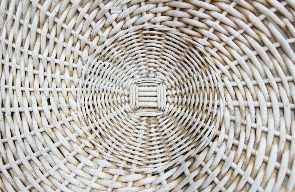 Woven Basket Accent with a watercolor layer — diy-creativity · Handmade Decor