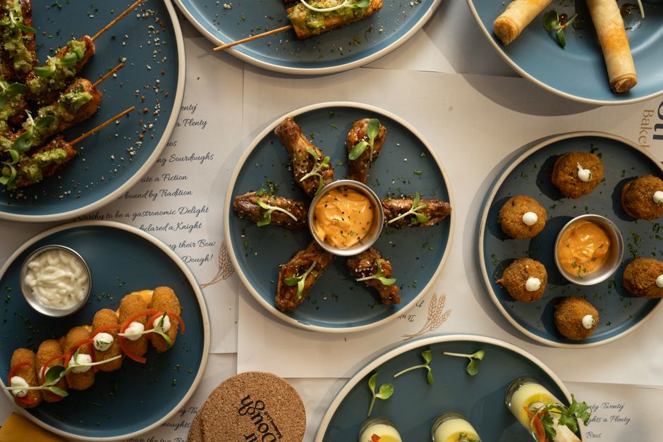Warm Dip Table with a warm centerpiece dish — food · Food & Hosting