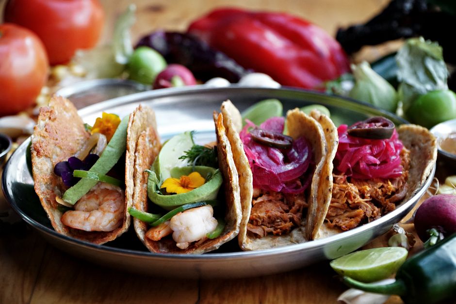 Build-Your-Own Taco Bar with a family-style layout — food · Food & Hosting