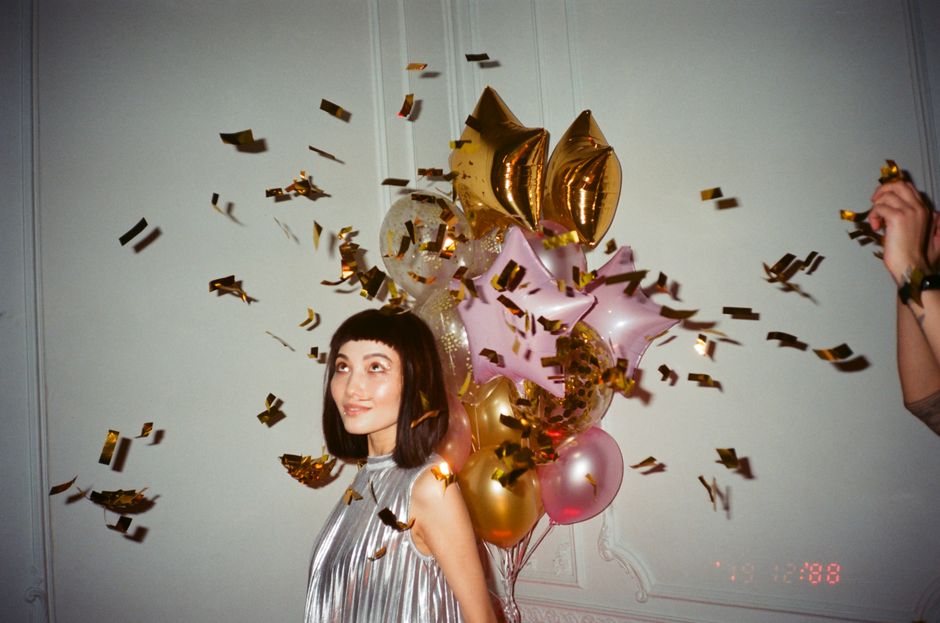 photo-moment new year's around a meaningful toast — celebrations · New Year's
