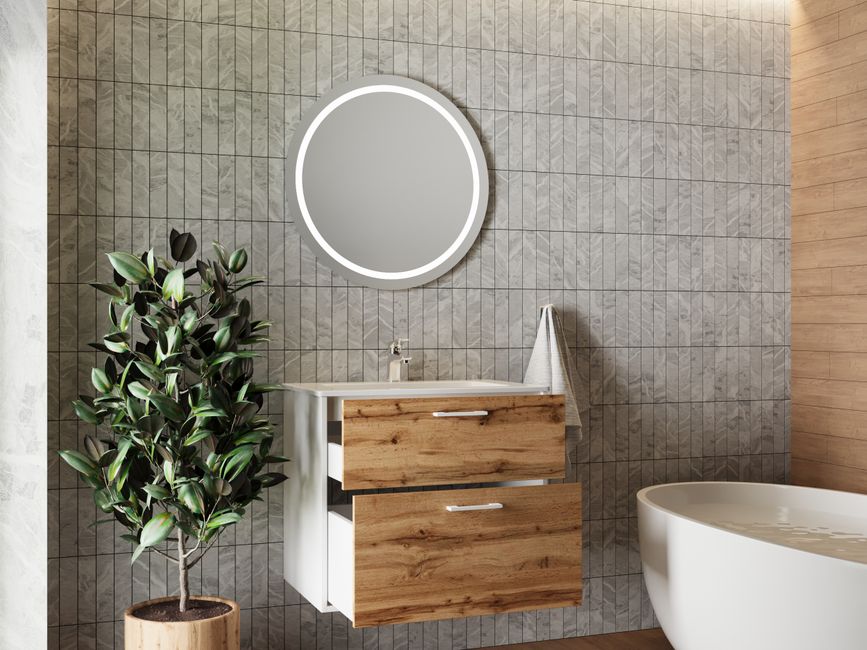 Floating Vanity using thrifted character pieces — home · Bathrooms